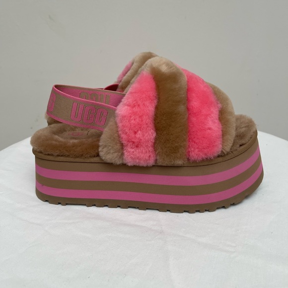 Ugg Disco Platform Slide - Chestnut/Pink Combo Gently Used - Picture 4 of 7